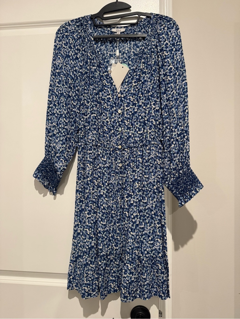 Rails Blue Eliza Floral V-Neck Dress